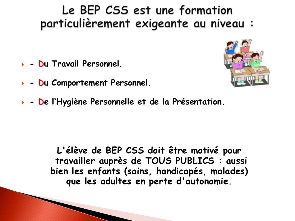 Présentation du BEP CSS
