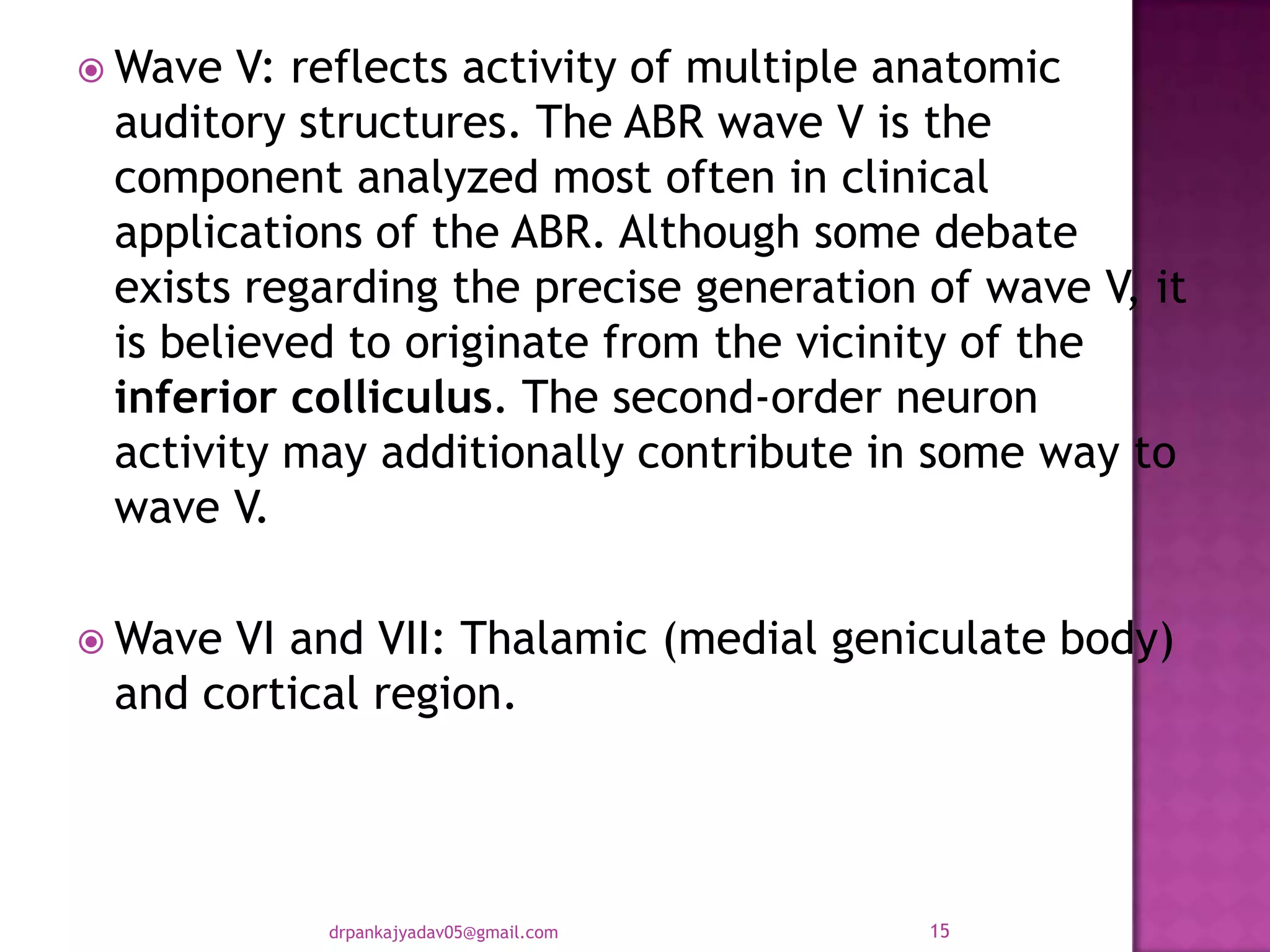 Auditory brainstem response (ABR) | PPTX