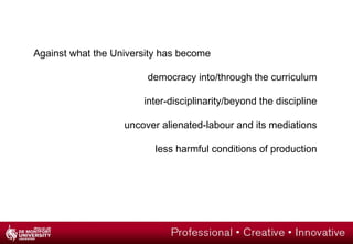 authoritarian neoliberalism and the alienation of academic labour