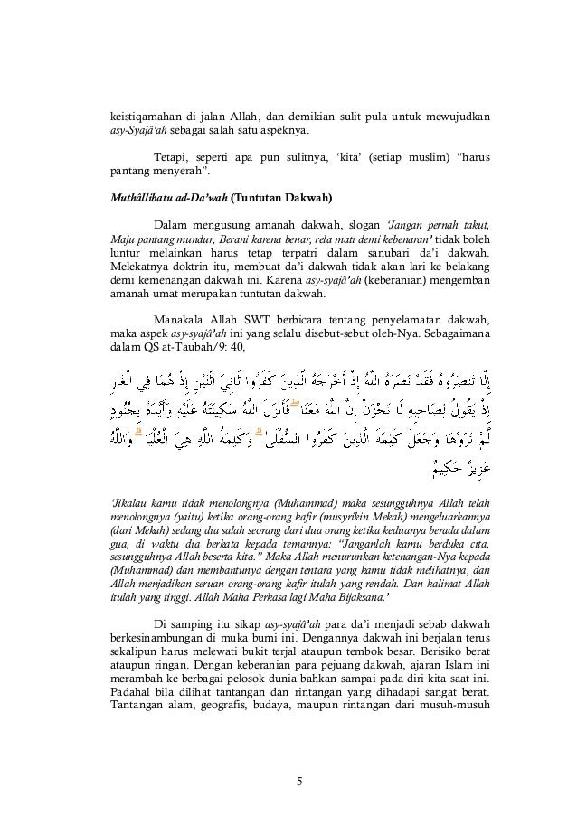 Berani Di Jalan Dakwah