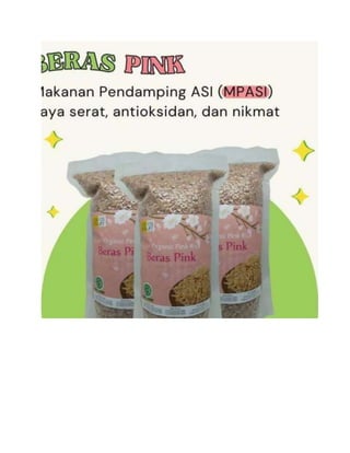 Beras Pink Organik-Organic Pink Rice Kemasan Vakum 1 Kg