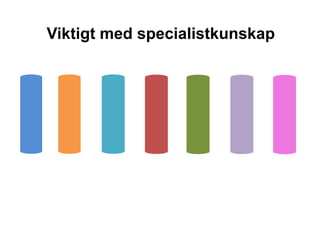 Viktigt med specialistkunskap
 