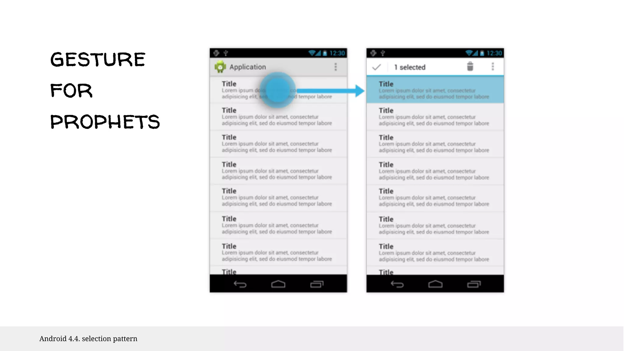 gesture 
for 
prophets 
Android 4.4. selection pattern 
 