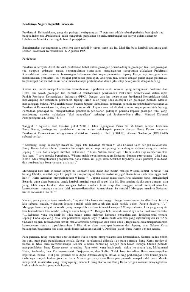 Berdirinya Negara Republik Indonesia