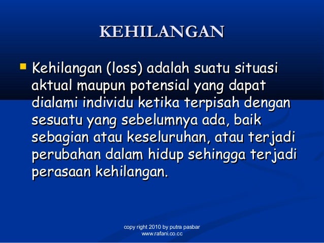 Berduka dan kehilangan