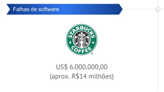Pré-ValidaçãoFalhas de software
US$ 6.000.000,00
(aprox. R$14 milhões)
 