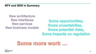 NFV and SDN in Summary
30
 