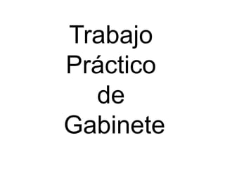 Trabajo
Práctico
de
Gabinete
 