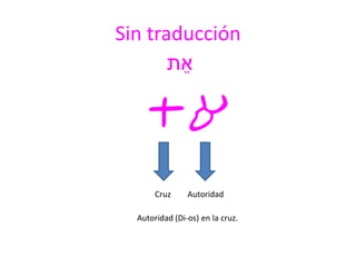 Sin traducción
‫ת‬ֵ‫א‬
ta
AutoridadCruz
Autoridad (Di-os) en la cruz.
 