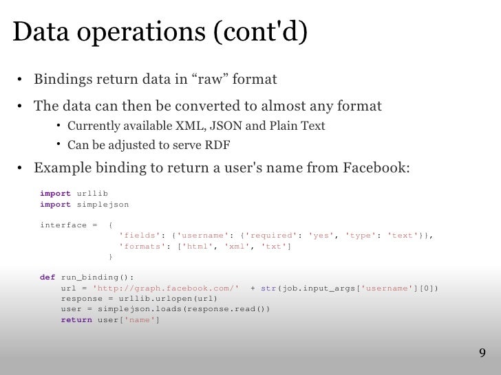 a framework for dynamic data source identification and orchestration xml focuses on identifying the format of data not the data itself