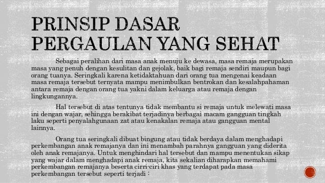 Prinsip Dasar Pergaulan Yang Sehat Cara Golden