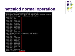 netcalcd normal operation
 