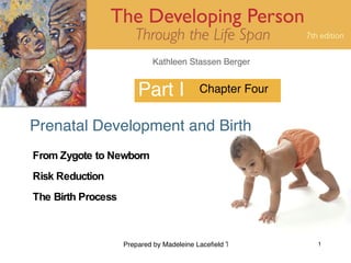 Part I Prenatal Development and Birth Chapter Four From Zygote to Newborn Risk Reduction The Birth Process 