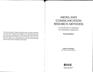 Berger   communication research methods - chapter 8 - interviews