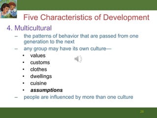 26Socioeconomic Contextsocioeconomic status (SES) (“social class”) is a person’s position in society as determined by income, wealth, occupation, education, place of residence, and other factors.Example: middle class