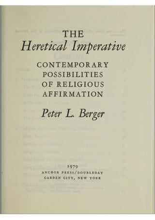 Berger religion