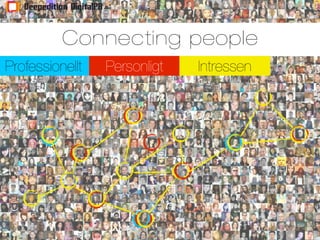 Connecting people
Professionellt   Personligt   Intressen
 