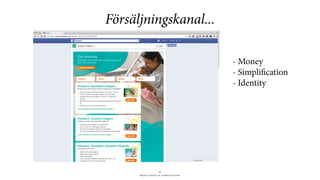BERGHS SCHOOL OF COMMUNICATION
19
Försäljningskanal...
- Money
- Simplification
- Identity
 