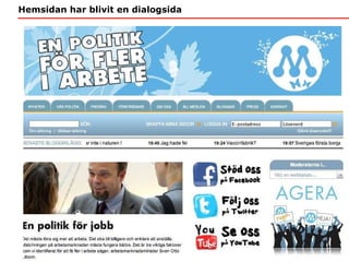 Hemsidan har blivit en dialogsida 