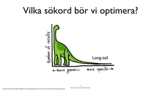 BERGHS SCHOOL OF COMMUNICATION
Vilka sökord bör vi optimera?
47
Long-tail
http://www.unionstreetmedia.com/blog/internet-marketing/seo/long-term-vs-short-term-seo-keywords-real-estate-website/
 