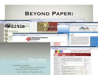 Beyond Paper:
 