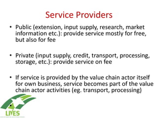 Value chain concepts: Perspective from LIVES   