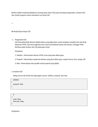Berikut adalah modul pembelajaran tentang dasar.docx