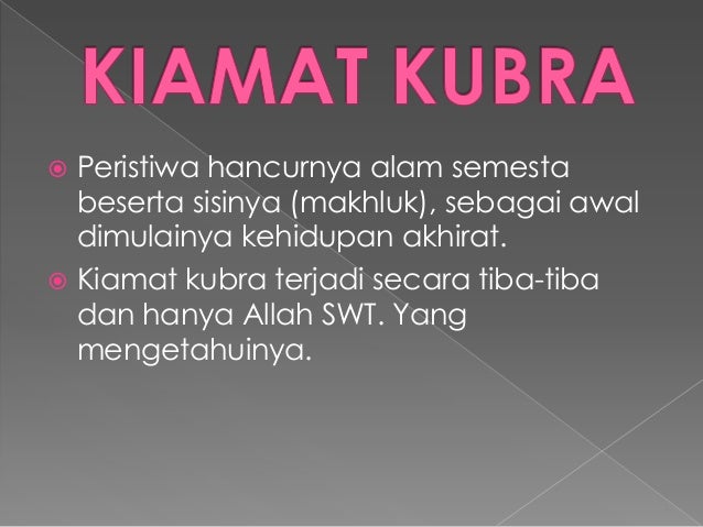 Beriman Kepada Hari Kiamat Pai 6