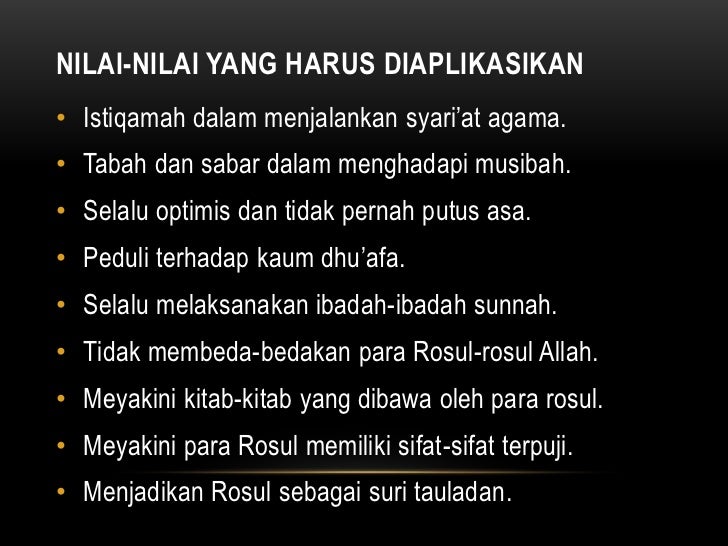 Beriman kepada rosul dan nabi allah swt