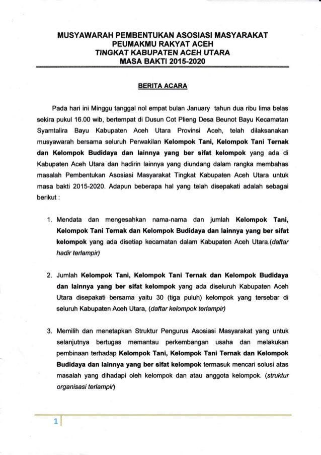 Berita acara