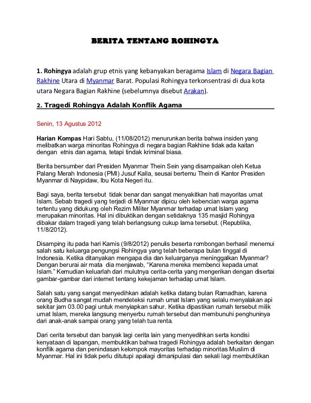 Berita Tentang Rohingya