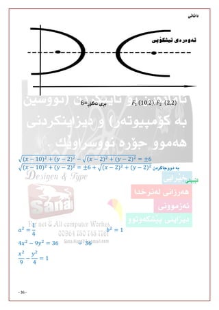 
- 36 -
6= 	(10,2), 		(2,2)
( − 10) + ( − 2) − ( − 2) + ( − 2) = ±6	
( − 10) + ( − 2) = ±6 + ( − 2) + ( − 2) 	

=
1
4
																																																						 = 1
4 − 9 = 36														 ÷ 	36	
9
−
4
= 1
 