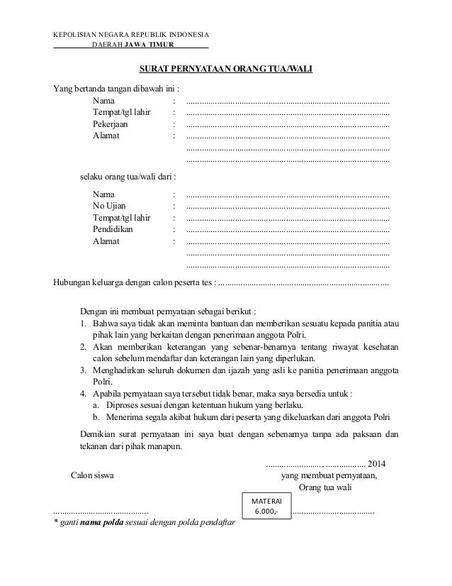 Berkas persyaratan brigadir