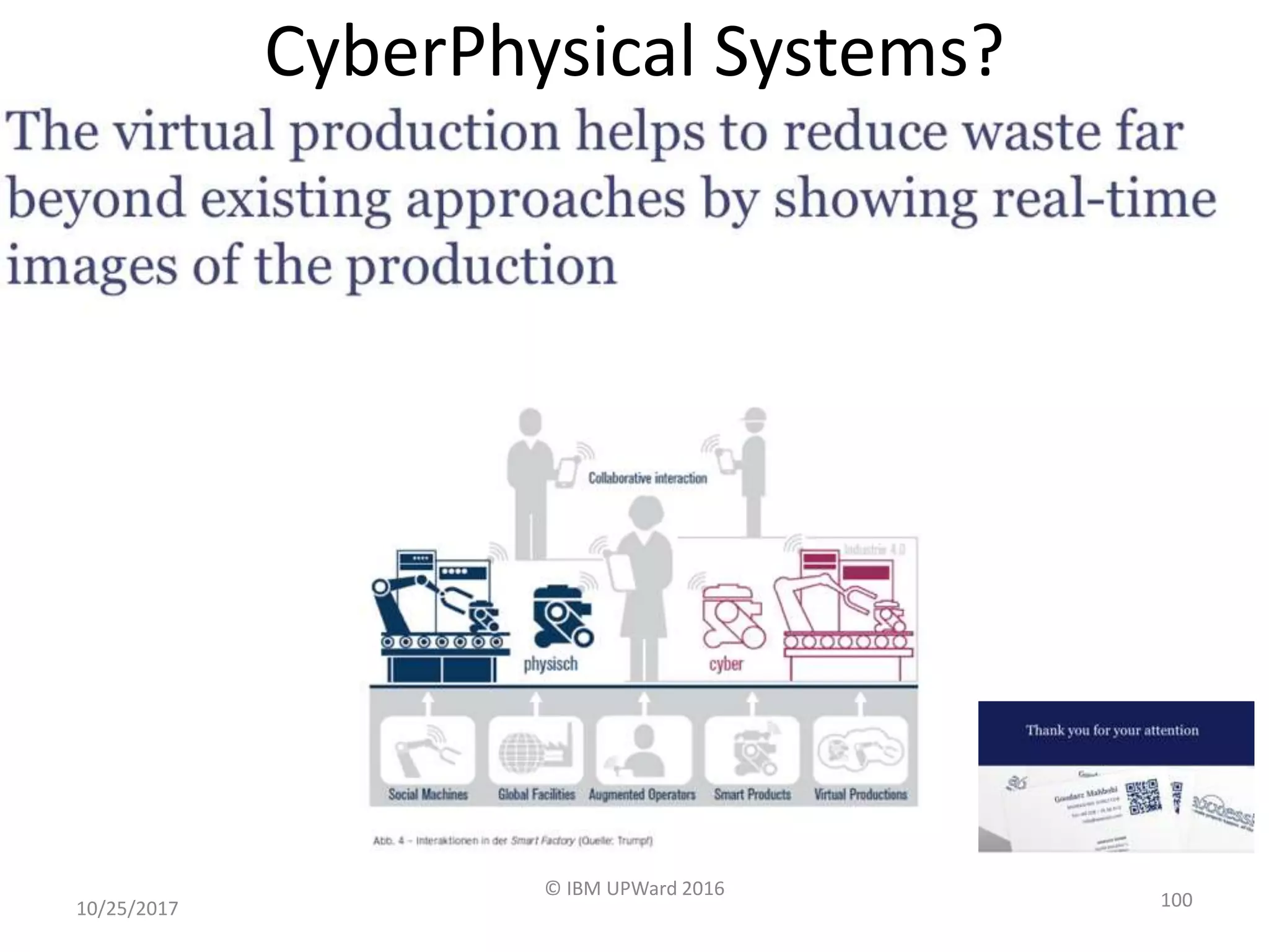 CyberPhysical Systems?
10/25/2017
© IBM UPWard 2016
100
 