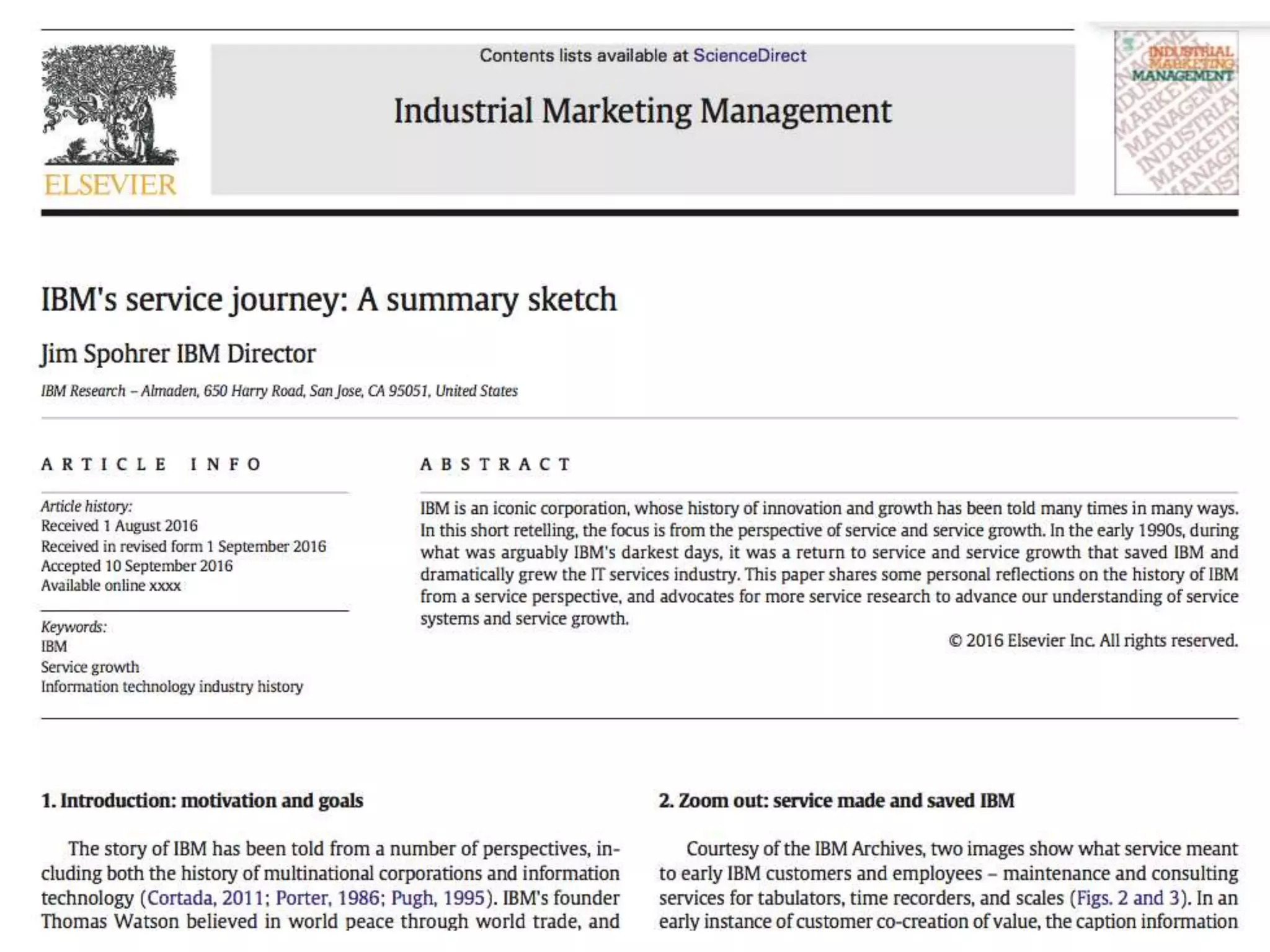 IBM’s Service Journey
• IMM Article
10/25/2017
© IBM UPWard 2016
3
 