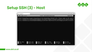 Setup SSH (3) - Host
 