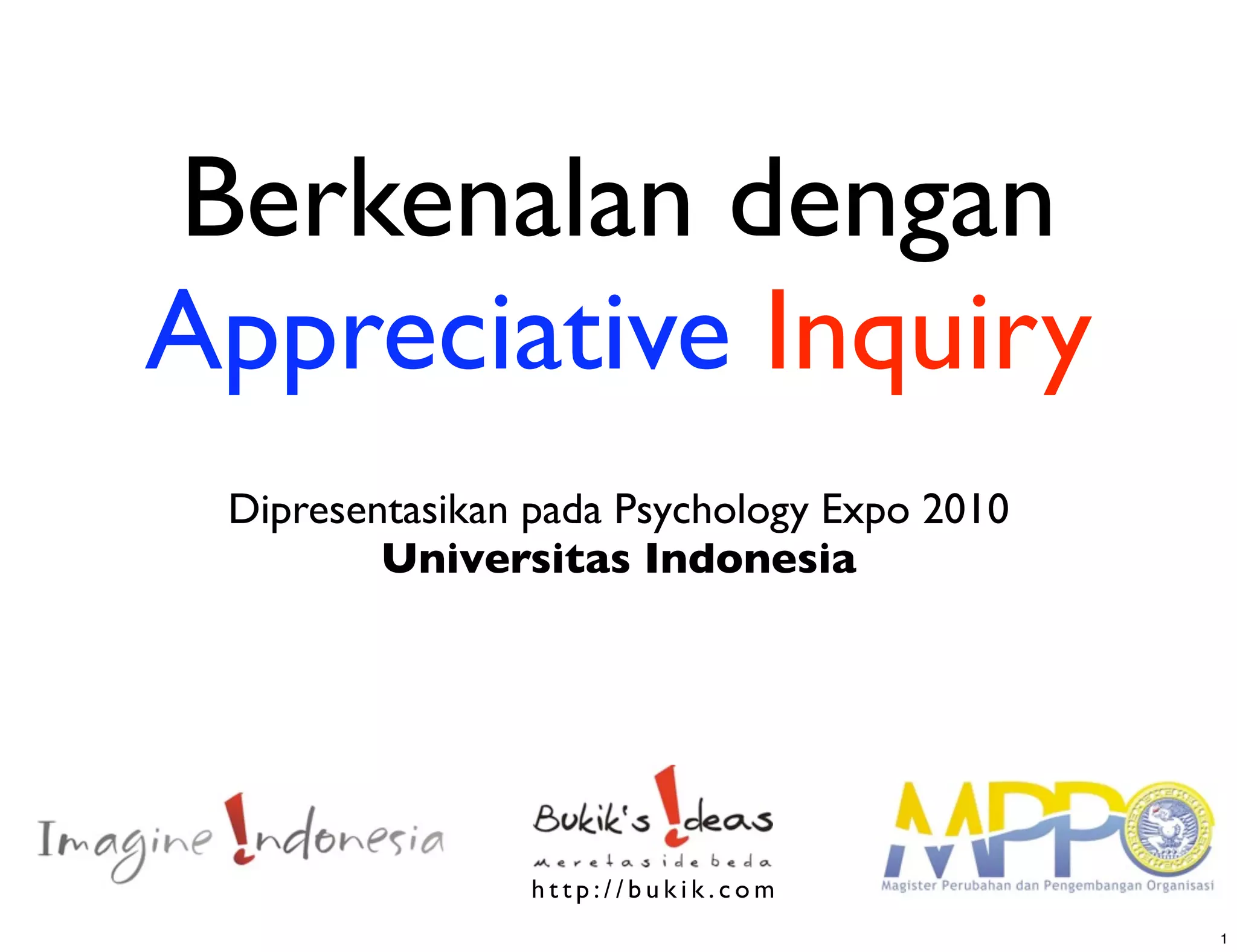 Berkenalan dengan appreciative inquiry | PPT
