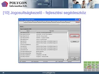 [10] Jogosultságkezelő - fejlesztési segédeszköz




26
 