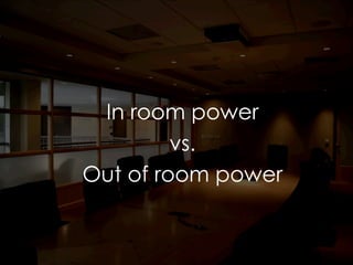In room power
vs.
Out of room power
 
