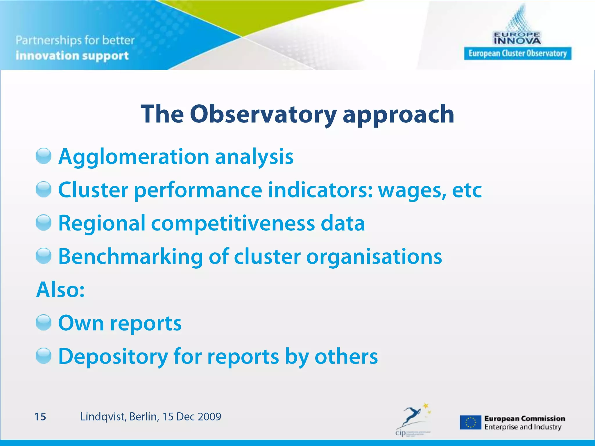 Lindqvist, Berlin, 15 Dec 200915201020112012First performance indicators