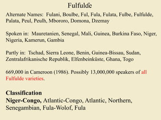 Fula Written Language Second Tenses in Egyptian-Coptic and Some Other African Languages | PDF