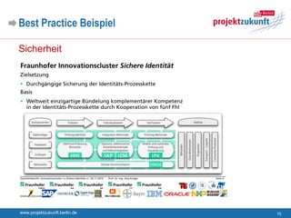 Best Practice Beispiel

Sicherheit




www.projektzukunft.berlin.de   10
 