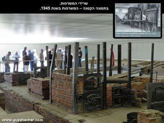 שרידי המשרפות . בתמונה הקטנה – המשרפות בשנת  1945.  