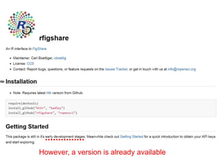 However, a version is already available
 
