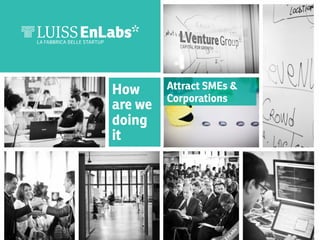 How
are we
doing
it

Attract SMEs &
Corporations


 