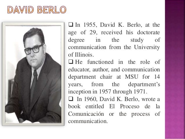 Berlo's smcr model of communication