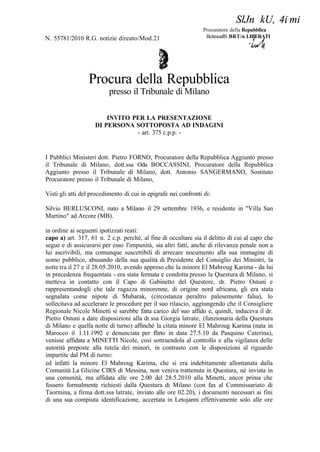 Berlusconi invito a-presentarsi