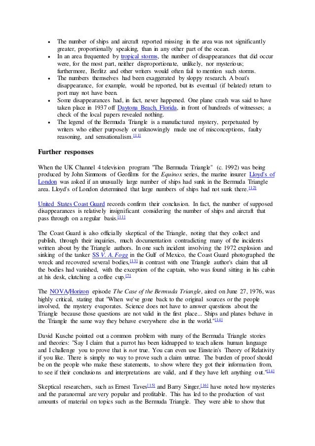 bermuda triangle research paper