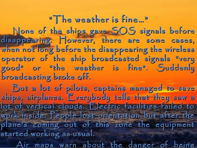 Bermuda triangle paper presentation