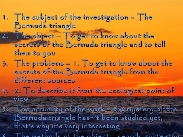 Bermuda triangle paper presentation